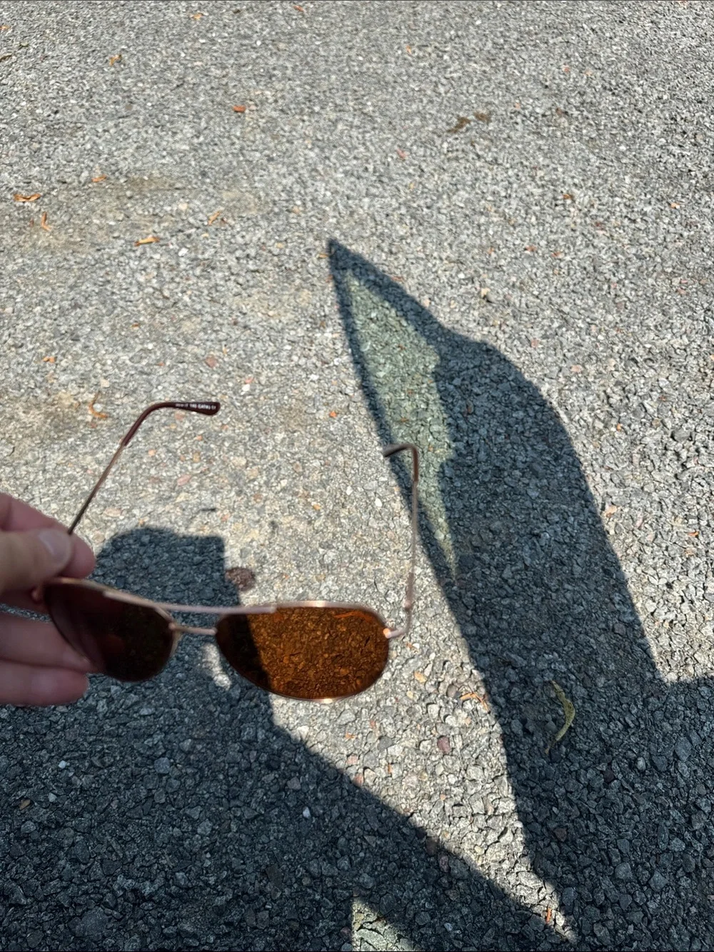 Aviator Metal Frame Sunglasses - Brown Lenses
